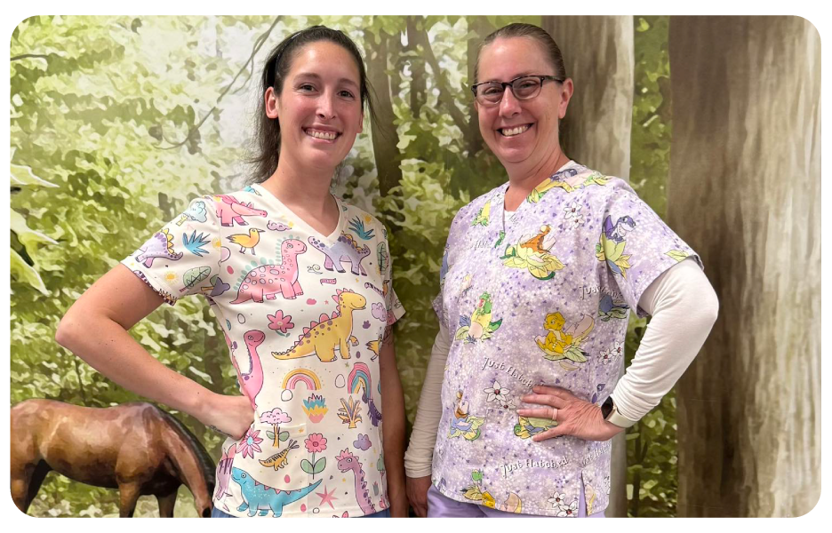 Pm Pediatric Care Staff dressed up for a twin theme day